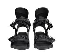 NFEKLFI Fijaciones Snowboard Fijaciones de Snowboard All Mountain for Adultos, Hebilla Correa Escalera Tradicional Ajustable rápido, Productos esquí(Black)