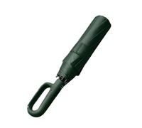 NFEKLFI guarda chuva Paraguas De 27 Pulgadas Con Hebilla Anilla, Triple Plegado, Totalmente Automático, Doble, For Negocios, Mayor Resistencia Al Viento(Dark green)