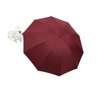 NFEKLFI guarda chuva Paraguas súper grande de gran tamaño for hombres y mujeres, paraguas doble uso for tres personas for sol lluvia, fortalecimiento, fol. for estudiantes(Burgundy)