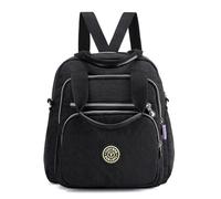 NFEKLFI Mochila Mochila de nailon impermeable for mujer, bolso escolar un solo hombro, informal, viaje for niña(Black)