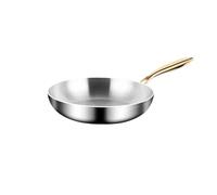NFEKLFI sartenes acero inoxidable Sartén de acero inoxidable, sartén wok, antiadherente, for cocinar filetes fritos, cocina gas, olla inducción, cacerola general, utensilios(28cm)