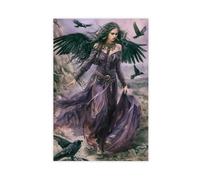 NFFBGFD Lienzo decorativo para pared, diseño de la diosa de la mitología celta irlandesa de Morrigan, 30 x 45 cm