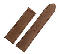 NFFRK Banda de reloj de cuero genuina para Hamilton Kaqi Aviation Aviation Frosted Pleging Buckle Ratch de 20 mm 22 mm Coraja(Brown-No buckle,20mm)