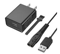 NFGEKT Cargador de 5 V 1 A apto para Philips Norelco OneBlade QP2724 QP2834 MG5910 MG7910 MG9510, cable de carga USB para afeitadoras Philips en húmedo y seco compatible con recortadoras de la serie