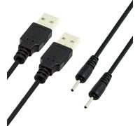 NFHK 2 unidades/paquete de 150 cm 24 AWG USB 2.0 macho tipo A a 5 V CC 2,0 x 0,7 mm CC fuente de alimentación circular