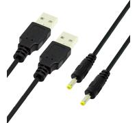 NFHK 2 unidades/paquete de 150 cm 24 AWG USB 2.0 macho tipo A a 5 V CC 4,0 x 1,7 mm CC cable de alimentación circular