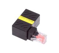 NFHK Adaptador CAT6 UTP macho a hembra giratorio en ángulo de 360 grados RJ45 8P8C 1000Mbps para red LAN Ethernet