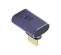 NFHK Adaptador de vídeo recto con ángulo derecho de 90 grados 8K tipo A HDMI 2.1 macho a hembra para HDTV portátil