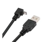 NFHK Cable de Carga de Datos ángulo de 90 Grados, Micro USB de 5 Pines a USB 2.0 Tipo A para teléfono, Tableta, cámara, 150 cm