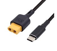 NFHK Cable de carga USB-C SC100 protocolo XT60 a tipo C cable de carga rápida para batería RC Lipo Quadcopter Multicopter Aeromodelación 100CM