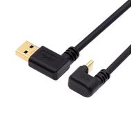 NFHK Cable de datos de alimentación USB 3.0 tipo A a tipo C USB-C macho a macho, 5 Gbps, USB-C opuesto, forma de U, ángulo trasero