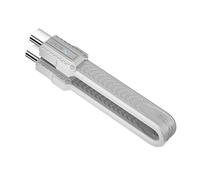 NFHK Cable FPC plano delgado USB5.0 de 80 Gbps, 240 W, 16 K a 30 Hz, 8 K a 60 Hz, 5 K, con correa de cadena, compatible con USB 4.0, Thunderbolt 3/4/5 (blanco)