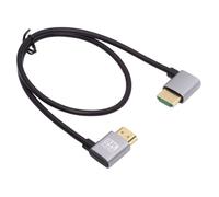 NFHK Cable HDMI 2.1 Ultra fino HDTV 8K 4K Hyper Super Flexible Slim Cable en ángulo derecho a ángulo derecho 90 grados tipo A para ordenador HDTV