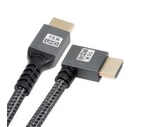 NFHK Cable HDMI 2.2 tipo A macho a HDMI macho ángulo recto de 90 grados para televisores HDTV, portátiles y monitores de escritorio (50 cm).