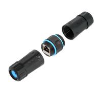 NFHK Conector M20 con Bloqueo IP68, Resistente al Agua, UTP STP RJ45 Hembra a CAT6 Hembra, Adaptador de extensión de conexión de Red