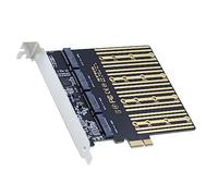 NFHK Cuatro SATA NGFF Key B+M SSD a PCI-E 1x Mainboard Desktop Adapter Converter SSD Card ASM1064 2280