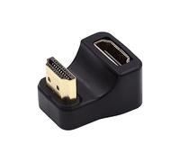 NFHK HDMI macho tipo A a HDMI hembra puerto ahorradores 360 grados hacia arriba opuesto en forma de U convertidor adaptador de extensión en ángulo trasero