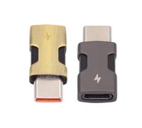 NFHK Juego de 2 adaptadores de datos USB-C tipo C macho a 8P hembra de 480 Mbps compatible con iPhone 15 y Android y tableta