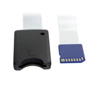 NFHK Kit de tarjeta de memoria SD SDHC estándar macho a SD hembra extensión suave plana FPC cable extensor 25 cm