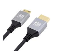 NFHK Mini HDMI 2.1 Ultra Thin HDTV Cable 8K 4K Hyper Super Flexible Slim Cord Type-A to Type-C para cámara HDTV 50CM