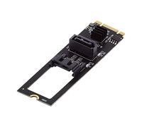 NFHK NGFF Key B+M PCI Express a SATA 3.0 6Gbps Dual Puertos Vertical Horizontal Adaptador Convertidor Disco Duro Tarjeta de Extensión JMB582 2280