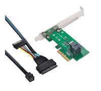 NFHK PCI-E 3.0 4.0 to SFF-8643 Card Adapter and U.2 U2 SFF-8639 NVME PCIe SSD Cable for Mainboard SSD