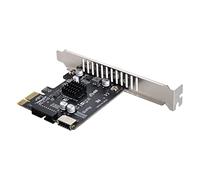 NFHK - Toma de Panel Frontal USB 3.1 Tipo E de 5 Gbps y Adaptador USB 3.0 a PCI-E 1X Express Card VL805 para Placa Base