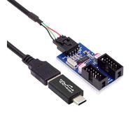 NFHK USB 3.1 Conector USB a Tipo C USB-C a USB 2.0 Tipo A Macho de 1 a 2 Hembra, Placa Base de 9 Pines, 10 Pin, Adaptador HUB, Multiplicador de Puerto