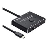 NFHK USB-C Type-C Bi-Direction Switch MST 1 to 2 Hub Support Video Data PD 8K@30hz 100W 10Gbps