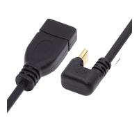 NFHK USB-C USB 3.1 Tipo-C macho a USB 3.0-A hembra 10Gbps OTG Cable de alimentación de datos opuesto en forma de U en ángulo trasero