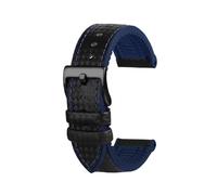 NFJNFCF 20 mm 22 mm compatible con correa de reloj Fossil Correa de caucho de fibra de carbono compatible con Mido T-issot Cierre de acero inoxidable Cadena de reloj deportivo resistente al agua(Blue-