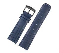 NFJNFCF Compatible con Citizen Blue Angel 22 23 mm, hebilla de aguja de acero, línea amarilla, Air Eagle At8020 Jy8078, correas de reloj de cuero genuino Arc para hombre, 23mm, Cuero, Sin piedra