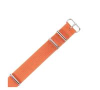 NFJNFCF Compatible con correa de nailon Seiko Tissot Dw Casio Sports, duradera, impermeable, transpirable, lona tejida, correas de reloj integradas de 18, 20 y 22mm(Orange-Steel,18mm)