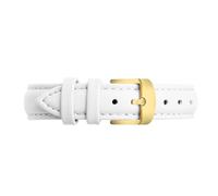 NFJNFCF Compatible con el nuevo reloj Lily2 Correas de cuero de vaca Lily 2 Reemplazo de reloj inteligente femenino Pulsera de piel de becerro for mujer 14 mm Blanco Rosa(White-gold)