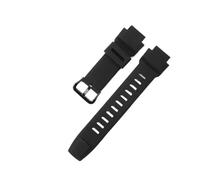 NFJNFCF Compatible con la serie Casio PRO TREK Correa de reloj de silicona ligera y transpirable de 18 mm, color negro, con interfaz convexa especial y hebilla de acero(Black(link)-Black-K5)