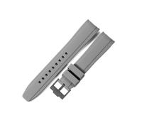 NFJNFCF Compatible con Swatch Omega, correas de silicona con nombre conjunto, Arc 20 22mm, cómodo cubo de aguja suave, accesorios for alergias al aire libre(Gray-BK-K14,22mm)