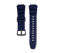 NFJNFCF Correa de goma convexa de 18 mm compatible con Casio AE-1000W/1200WH WSC-1250H/WS-1200H, correa de silicona de color sólido, transpirable y con cierre de hebilla.(Blue black)