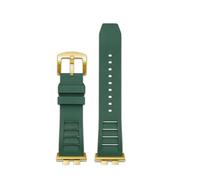 NFJNFCF Correa de reloj compatible con Casio GMW-B5000 GM-B2100 GMB2100 GMC-B2100 MRG-B2100D Correa de reloj de goma Correa de repuesto Pulsera de eslabones(Green-gold pin)
