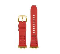 NFJNFCF Correa de reloj compatible con Casio GMW-B5000 GM-B2100 GMB2100 GMC-B2100 MRG-B2100D Correa de reloj de goma Correa de repuesto Pulsera de eslabones(Red-gold pin)