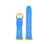 NFJNFCF Correa de reloj compatible con Casio GMW-B5000 GM-B2100 GMB2100 GMC-B2100 MRG-B2100D Correa de reloj de goma Correa de repuesto Pulsera de eslabones(Sky blue-gold pin)
