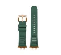 NFJNFCF Correa de reloj compatible con Casio GMW-B5000 GM-B2100 GMB2100 GMC-B2100 MRG-B2100D Correa de reloj de goma Correa de repuesto Pulsera de eslabones(Green-rose gold pin)