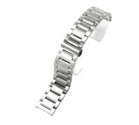 NFJNFCF Correa de reloj de acero inoxidable macizo compatible con Hamilton Khaki Jazz Field Seiko con cierre de mariposa Pulsera for hombre Correa de reloj de metal 18 20 22 mm(GD-01(MS)-Steel,24mm)
