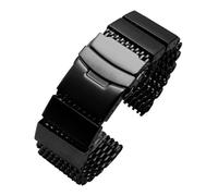 NFJNFCF Correa de reloj de alta calidad Compatible con Seiko Water Ghost Canned Mountain Abalone, correa de Metal, pulsera de malla Milán, 20, 22 y 24mm(G29-03-black,20mm)