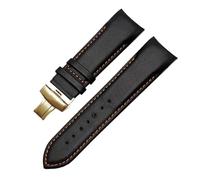 NFJNFCF Correa de reloj de cuero genuino con extremo curvado compatible con Tissot Watch Belt 1853 COUTURIER T035627A T035407A T035439 Correa for hombre 22 mm 23 mm 24 mm(Orange line-gold,24mm)
