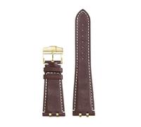 NFJNFCF Correa de reloj de cuero Tudor de 41 mm, compatible con la serie Royal M28600 y M28603 de Tudor, con eslabones de acero.(Brown white-gold A)