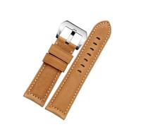 NFJNFCF Correa de reloj de cuero vintage esmerilado marrón oscuro compatible con Panerai Jeep Seiko Breitling Diesel para hombre, 22 mm, 24 mm, 26 mm, color caqui azul, 26mm width, Acetato, No es una