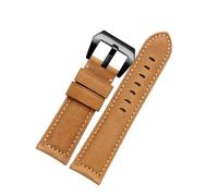 NFJNFCF Correa de reloj de cuero vintage esmerilado marrón oscuro compatible con Panerai Jeep Seiko Breitling Diesel para hombre, 22 mm, 24 mm, 26 mm, color caqui azul, 24mm width, Acetato, No es una