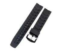 NFJNFCF Correa de reloj de goma compatible con Casio Edifice Series EF-550D Correa de reloj de resina de caucho negra Reemplace la pulsera de 22 mm(Black-Black-K2)