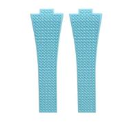 NFJNFCF Correa de reloj de liberación rápida compatible con Tissot PRX Series 11 mm 12 mm T137.407/T137.410 Super Player, caucho fluorado FKM.(LightBlue -NoBuckle,11mm)