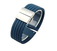 NFJNFCF Correa de reloj de silicona sin polvo compatible con Seiko No. 5 Correa de goma Ber Seiko5 Pilot Water Ghost Watch Band a prueba de sudor 18 20 22 24 mm(Blue-Steel-Z13,24mm)